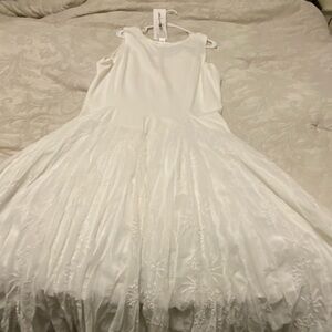 Elegant White Dress by Vasna 2X new, still has tags